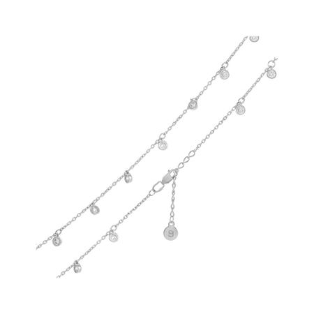 Серебряный браслет с фианитами и родированием 3180₽