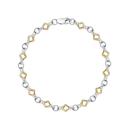 Серебряный браслет с позолотой и родированием 2380₽