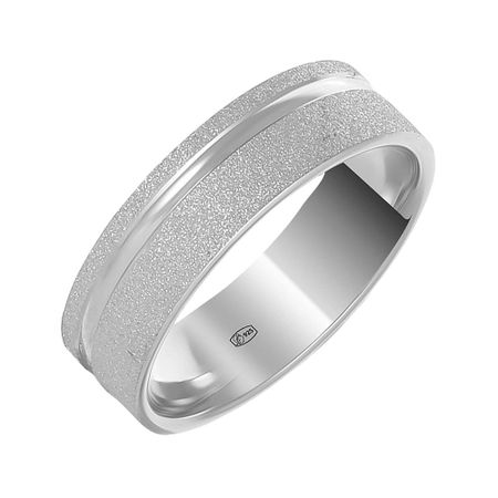 Серебряное обручальное кольцо с родированием 1590₽