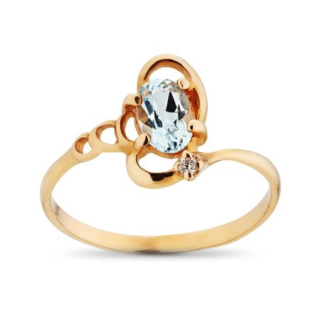 Кольцо из золота с топазом и фианитами 21990₽
