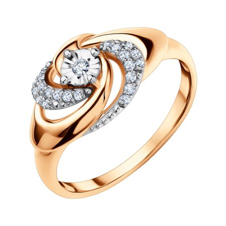 Золотое кольцо с бриллиантами 57990₽