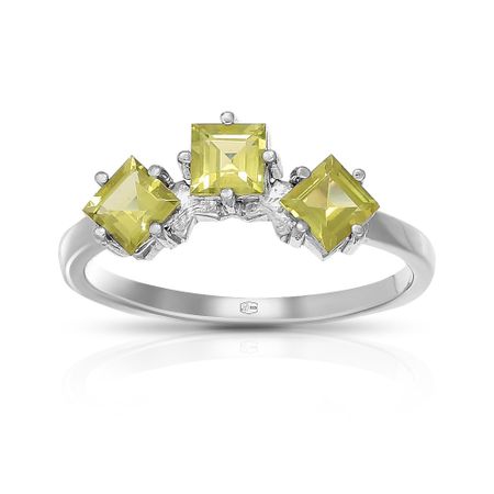 Кольцо из серебра с хризолитами 990₽