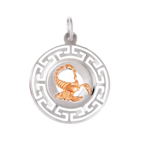 Двусплавная подвеска из серебра и золота со знаком зодиака Скорпион 1490₽