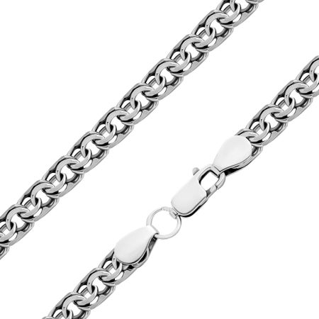 Серебряный браслет Бисмарк с родированием 690₽