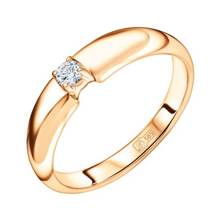 Золотое обручальное кольцо с бриллиантом 32990₽