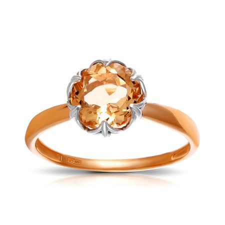 Кольцо из золота с цитрином 25990₽