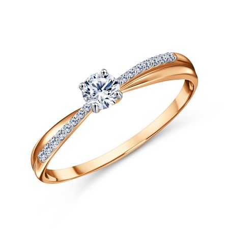 Золотое кольцо с бриллиантами 297990₽