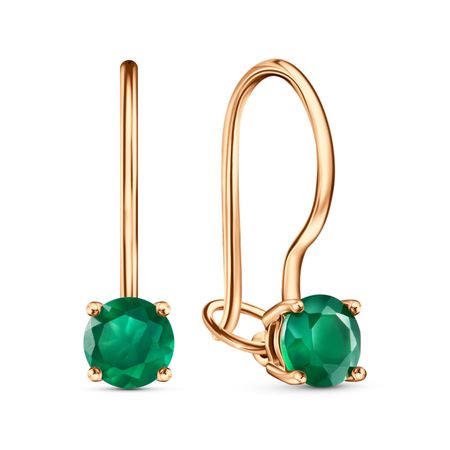 Золотые детские серьги с агатами 11990₽