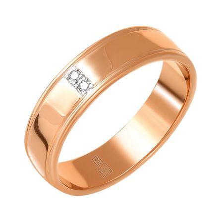 Золотое обручальное кольцо с бриллиантами 67990₽