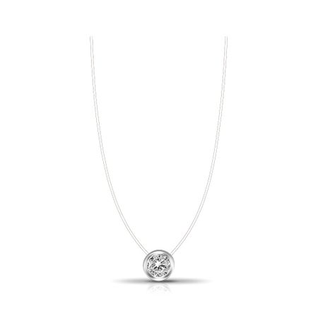 Серебряное колье на леске с фианитами и родированием 249₽