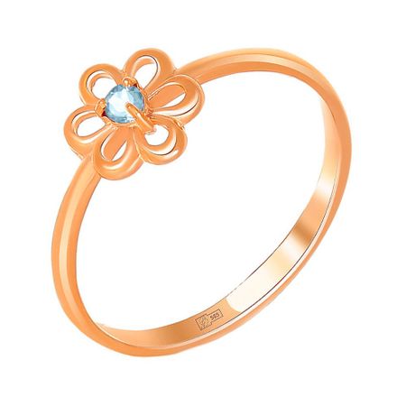 Золотое детское кольцо с топазом Sky 7990₽