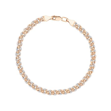 Золотой пустотелый браслет 39550₽