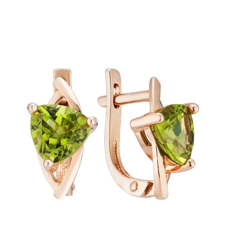 Серьги из золота с хризолитами 29490₽