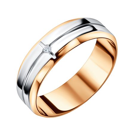 Золотое обручальное кольцо с бриллиантом 38990₽