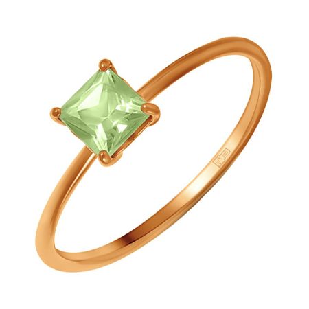 Золотое кольцо с хризолитом 8490₽