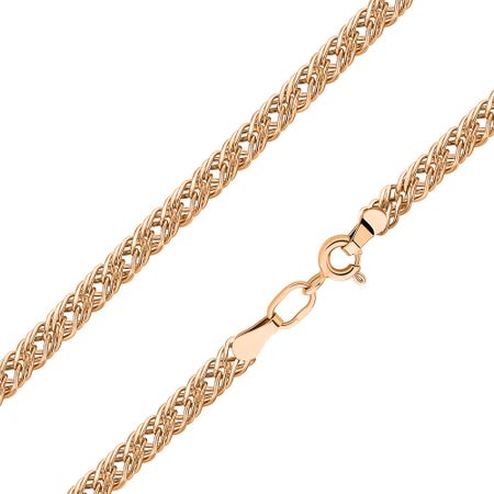 Золотой полновесный браслет Тройной ромб с алмазной гранью 8460₽