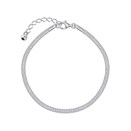 Серебряный браслет с фианитами и родированием 2880₽