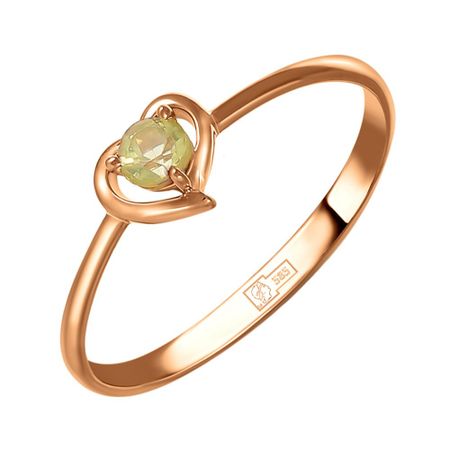 Кольцо детское TALANT из золота с хризолитом 12990₽