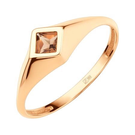 Золотое кольцо с раухтопазом 20990₽