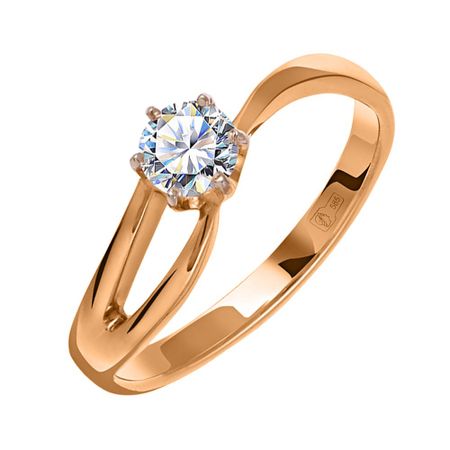 Золотое кольцо с бриллиантом 79990₽