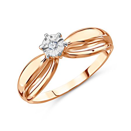 Золотое кольцо с бриллиантом 39990₽