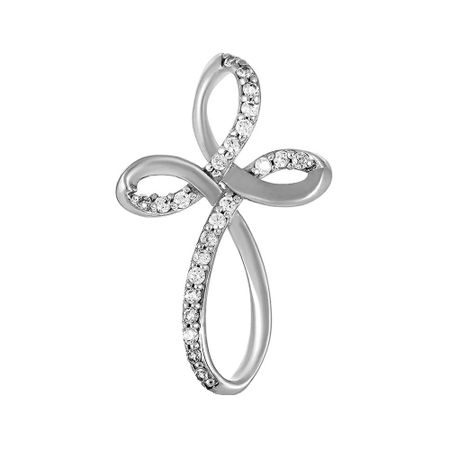 Золотая подвеска Крест с бриллиантами 24990₽