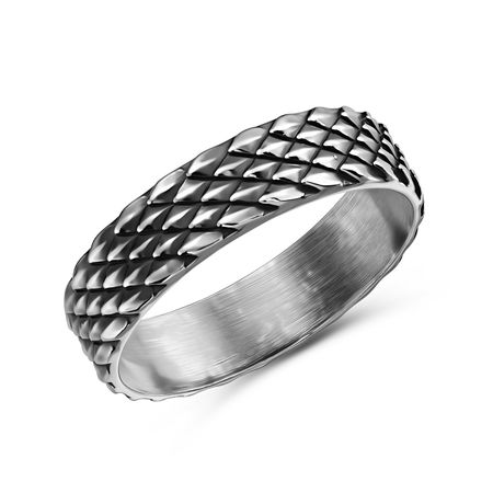 Серебряное кольцо Чешуя дракона с чернением 1200₽