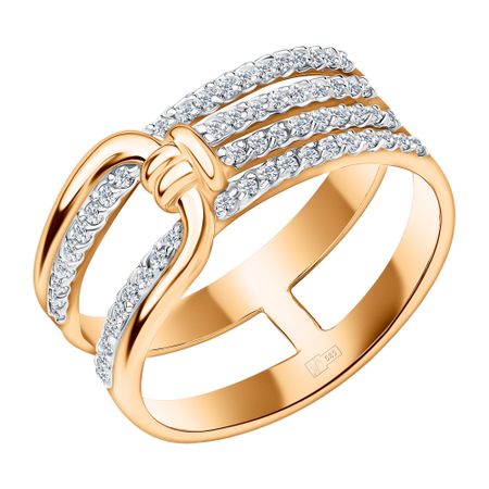 Золотое кольцо с бриллиантами и родированием 67990₽