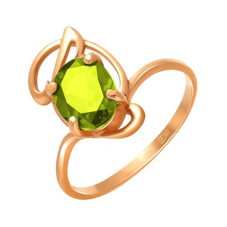 Золотое кольцо с хризолитом 57990₽