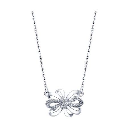 Серебряное колье с фианитами и родированием 890₽