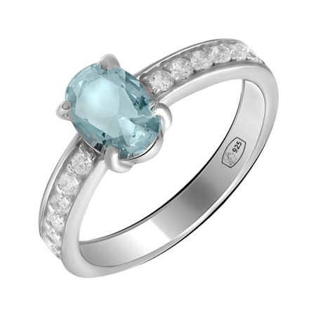 Кольцо из серебра с алпанитом и фианитами 800₽