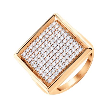 Золотое кольцо с фианитами 132380₽