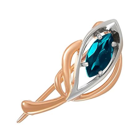 Золотая брошь с London топазом 14490₽