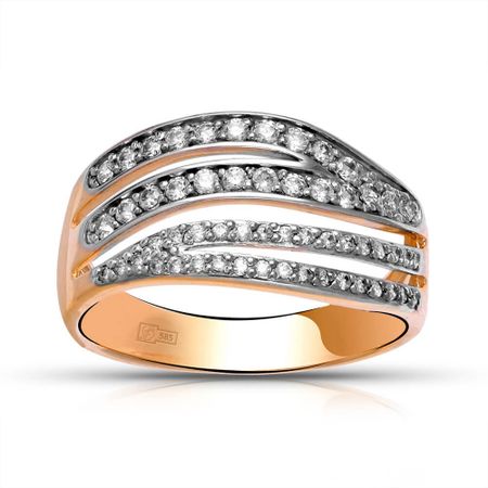 Кольцо из золота с фианитами 74080₽