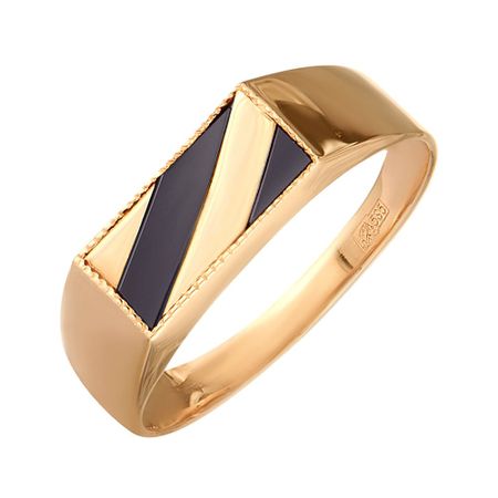 Кольцо-печатка из золота с фианитами 54850₽