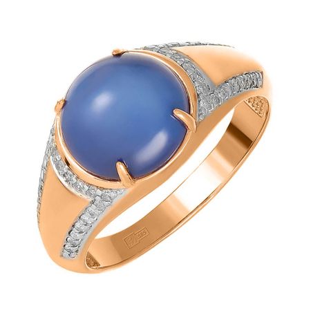 Золотое кольцо с сапфиром и бриллиантами 64990₽