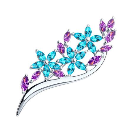 Брошь SOKOLOV из серебра с фианитами 3890₽