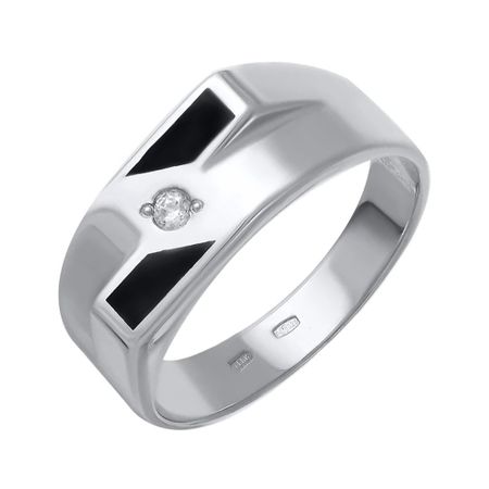 Серебряная печатка с эмалью и фианитом 3500₽