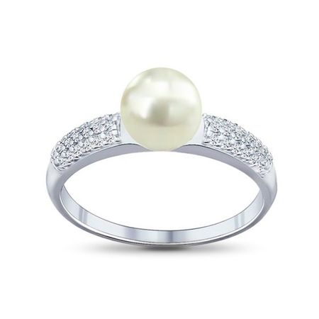 Кольцо SOKOLOV из серебра с жемчугом и фианитами 970₽