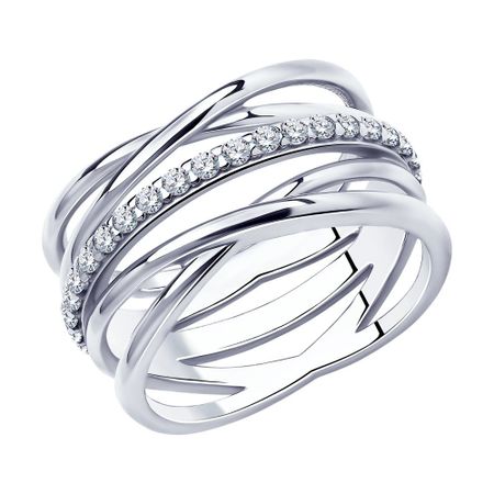 Кольцо SOKOLOV из серебра с фианитами 1580₽