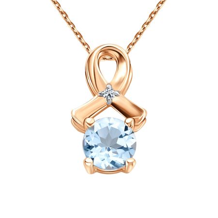 Золотая подвеска с топазом Sky и бриллиантом 6990₽