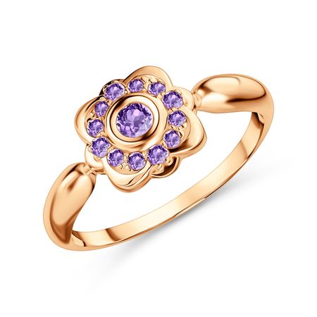 Золотое кольцо с аметистами 13990₽