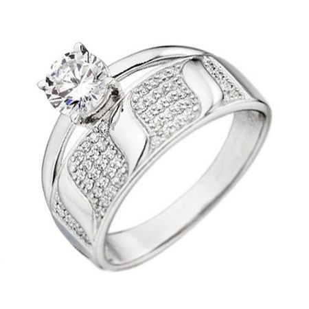 Серебряное кольцо с фианитами 1800₽