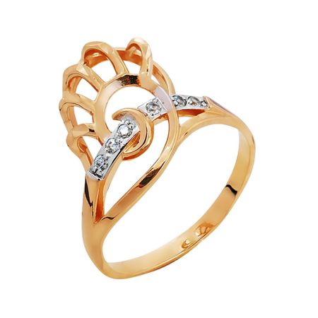 Золотое кольцо с фианитами 42730₽