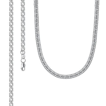 Серебряная цепочка Тройной ромб с алмазной гранью 4890₽