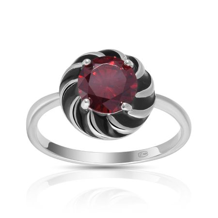 Кольцо из серебра с кварцем и эмалью 1090₽