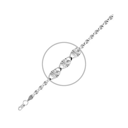 Серебряная цепочка Солнышко с родированием 1800₽