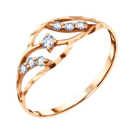 Золотое кольцо с фианитами 9560₽