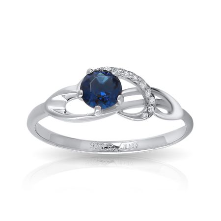 Кольцо из серебра с ювелирным кристаллом и фианитами 900₽