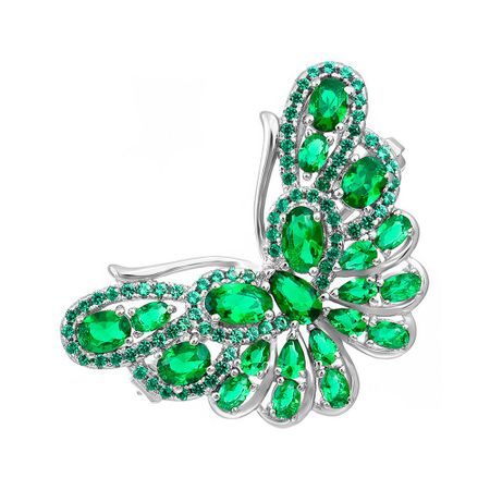 Брошь Бабочка из серебра с фианитами 3590₽